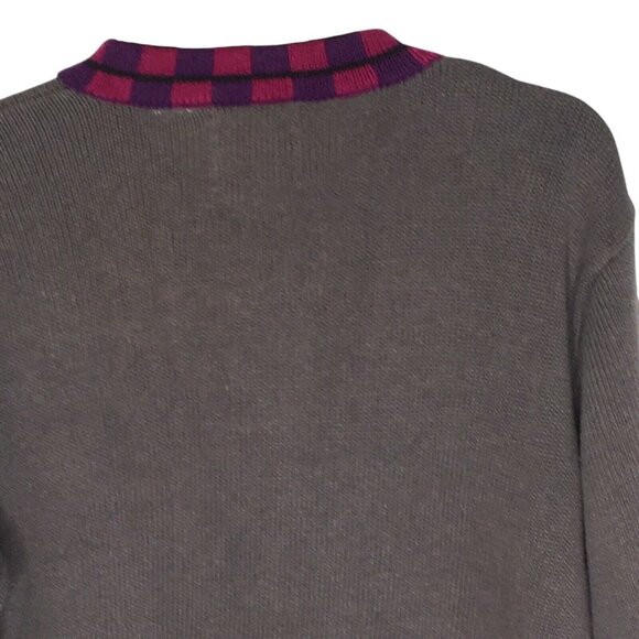 Storybook Knits Womens Embroidered Floral Cardigan Sweater Button Up Sz Large - Picture 7 of 13